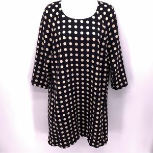 Lili Wang for Lili’s Closet Black and White Polka Dot Dress Size Medium